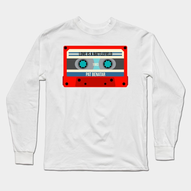 Pat Benatar Classic Cassette Long Sleeve T-Shirt by PowelCastStudio